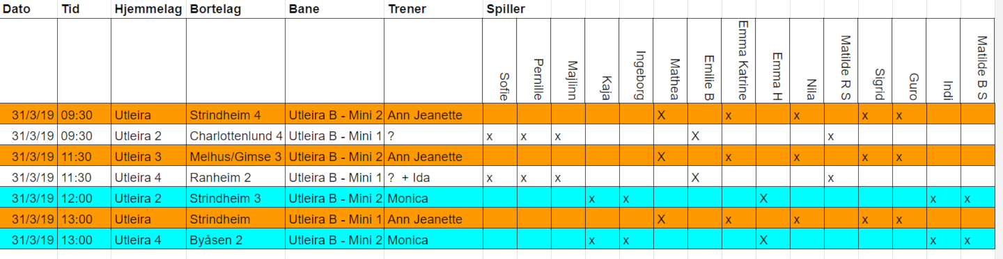 Kamper i Utleirahallen 31/3